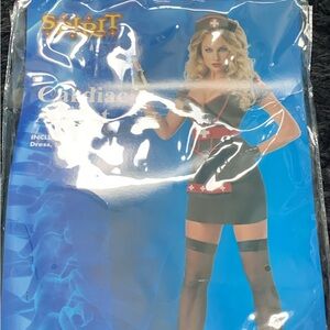 Spirit Cardiac Nurse Costume with Red and Black Details